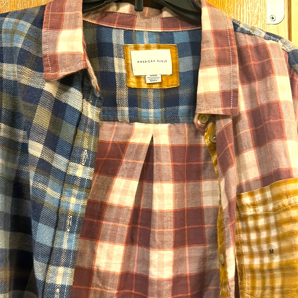 American eagle cropped flannel